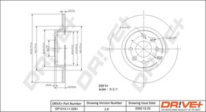 Фото Гальмівний диск DRIVE PARTS  DP1010110261