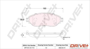 Фото Комплект гальмівних накладок, дискове гальмо DRIVE PARTS  DP1010101113