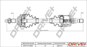 Фото Приводний вал DRIVE PARTS  DP2110100229