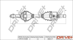 Фото Приводний вал DRIVE PARTS  DP2110100280