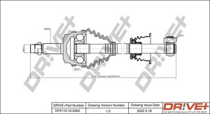 Фото Приводний вал DRIVE PARTS  DP2110100460