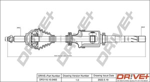 Фото Приводний вал DRIVE PARTS  DP2110100465