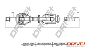 Фото Приводний вал DRIVE PARTS  DP2110100458