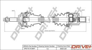 Фото Приводний вал DRIVE PARTS  DP2110100647