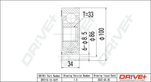 Фото Комплект шарнірів, приводний вал DRIVE PARTS  DP2110101619