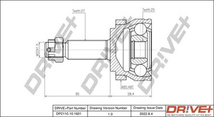 Фото Комплект шарнірів, приводний вал DRIVE PARTS  DP2110101601