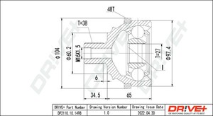 Фото Автозапчастина DRIVE PARTS  DP2110101498