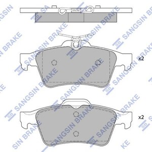 Фото Комплект гальмівних накладок, дискове гальмо HI-Q/Sangsin SP4254