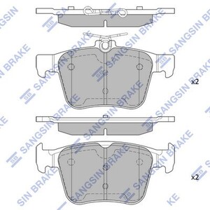 Фото Комплект гальмівних накладок, дискове гальмо HI-Q/Sangsin SP1998