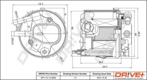 Фото Фільтр палива DRIVE PARTS  DP1110130080