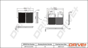 Фото Фільтр, повітря у салоні DRIVE PARTS  DP1110.12.0161