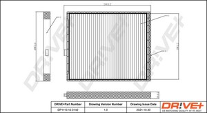 Фото Фільтр, повітря у салоні DRIVE PARTS  DP1110.12.0142