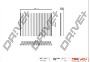 Фото Фільтр, повітря у салоні DRIVE PARTS  DP1110.12.0108