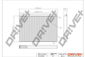 Фото Фільтр, повітря у салоні DRIVE PARTS  DP1110.12.0078