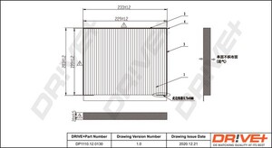 Фото Фільтр, повітря у салоні DRIVE PARTS  DP1110.12.0130