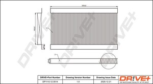 Фото Фільтр, повітря у салоні DRIVE PARTS  DP1110120014