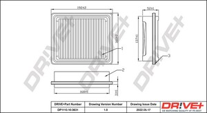 Фото Повітряний фільтр DRIVE PARTS  DP1110100631