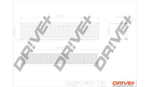 Фото Фильтр воздушный (380x85x57.3) Dacia Nissan Renault 01- DRIVE PARTS  DP1110100095