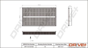 Фото Фильтр воздушный (419x227x42) MB Viano Vito (W639) CDI 03- DRIVE PARTS  DP1110100126