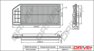 Фото Повітряний фільтр DRIVE PARTS  DP1110.10.0443