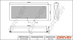 Фото Повітряний фільтр DRIVE PARTS  DP1110100700