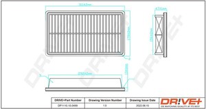 Фото Повітряний фільтр DRIVE PARTS  DP1110100499