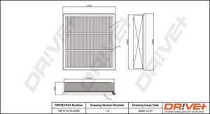 Фото Фильтр воздушный Infiniti Q30 QX30 MB (W176 / W242 / W246 / X156) 1.5-2.2D 11- DRIVE PARTS  DP1110100356