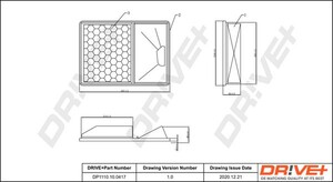 Фото Повітряний фільтр DRIVE PARTS  DP1110100417