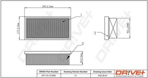 Фото Повітряний фільтр DRIVE PARTS  DP1110100693