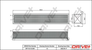 Фото Повітряний фільтр DRIVE PARTS  DP1110100361