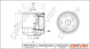 Фото Оливний фільтр DRIVE PARTS  DP1110110174