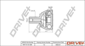 Фото Комплект шарнірів, приводний вал DRIVE PARTS  DP2110101209