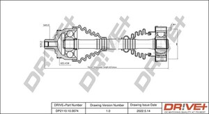 Фото Приводний вал DRIVE PARTS  DP2110100074