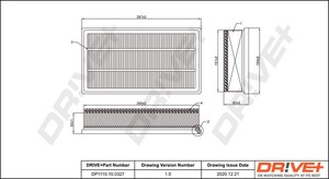 Фото Повітряний фільтр DRIVE PARTS  DP1110100327