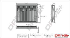 Фото Повітряний фільтр DRIVE PARTS  DP1110100296