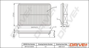 Фото Повітряний фільтр DRIVE PARTS  DP1110100578