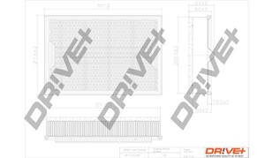 Фото Фильтр воздушный (305x211x59) (с поролоном) VAG 1.8-2.8 D/i 95-10 DRIVE PARTS  DP1110100061