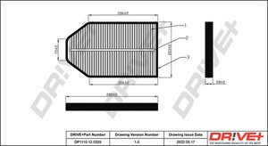 Фото Фільтр, повітря у салоні DRIVE PARTS  DP1110120325