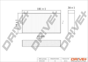 Фото Фільтр, повітря у салоні DRIVE PARTS  DP1110120353