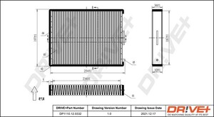 Фото Фильтр салона (259x196x38) Hyundai Santa Fe (SM) Kia Sorento (JC) DRIVE PARTS  DP1110120332