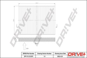 Фото Фільтр, повітря у салоні DRIVE PARTS  DP1110120370