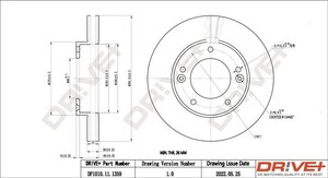 Фото Гальмівний диск DRIVE PARTS  DP1010111359