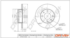 Фото Гальмівний диск DRIVE PARTS  DP1010110036