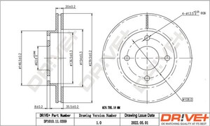 Фото Гальмівний диск DRIVE PARTS  DP1010110359