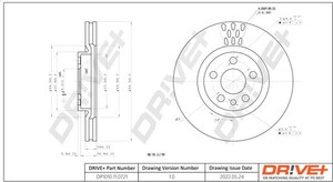 Фото Гальмівний диск DRIVE PARTS  DP1010110721