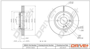 Фото Гальмівний диск DRIVE PARTS  DP1010110620