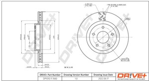 Фото Гальмівний диск DRIVE PARTS  DP1010111660