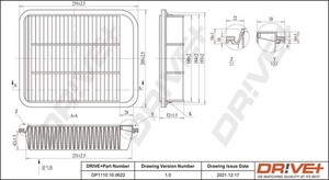 Фото Повітряний фільтр DRIVE PARTS  DP1110100622