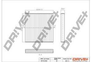 Фото Фільтр, повітря у салоні DRIVE PARTS  DP1110.12.0163