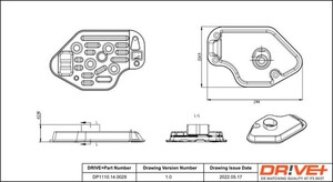 Фото Комплект гідравлічних фільтрів, автоматична коробка передач DRIVE PARTS  DP1110140028